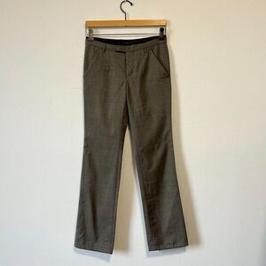 Women Undercover Japanese Designer Brown Wool Low Rise Straight Slim Pants 1 XS